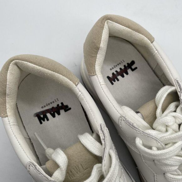 Madewell MWL Court Shoes Sz 7.5 White Leather Low Top‎ Sneakers Tennis Preppy main image 10